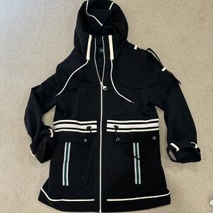 Fore All golf Black Hooded Jacket sz medium